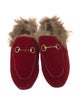 Gucci Horsebit Accent Velvet Mules