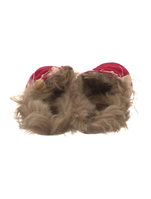 Gucci Horsebit Accent Velvet Mules