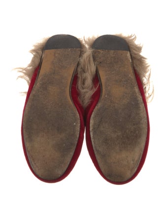 Gucci Horsebit Accent Velvet Mules
