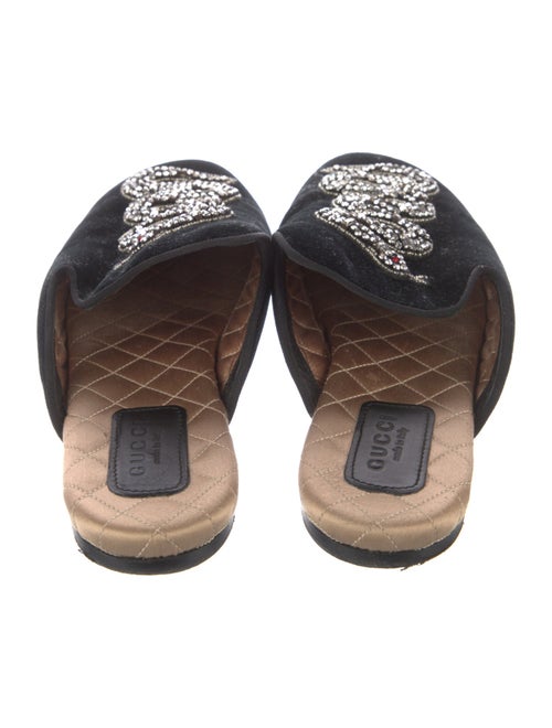 Gucci Kingsnake Velvet Mules