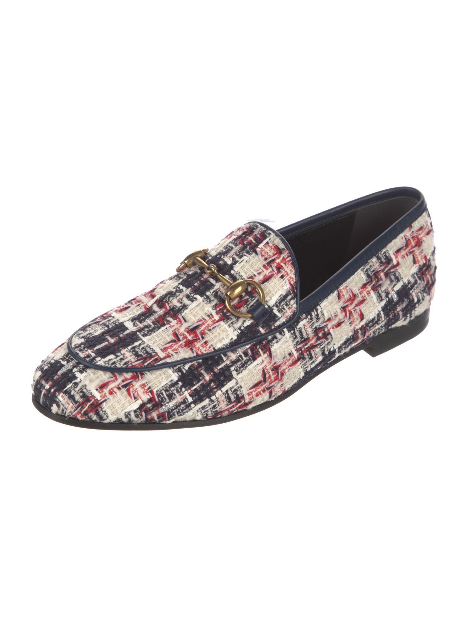 Gucci 1955 Horsebit Accent Tweed Loafers