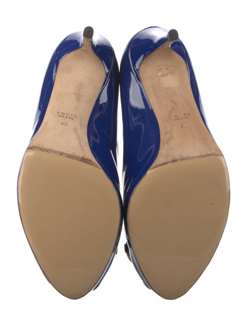 Gucci Horsebit Accent Patent Leather Pumps