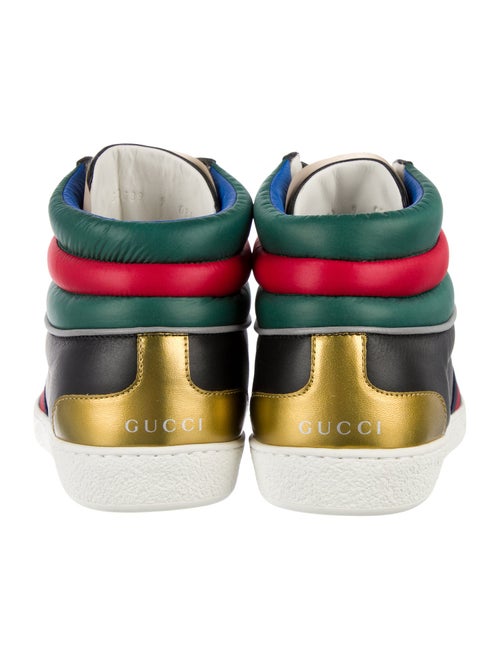 Gucci Web Accent Leather Sneakers