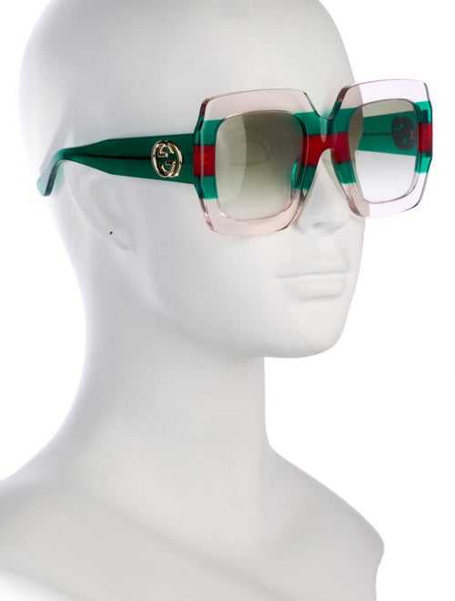 Gucci Web Accent Oversize Sunglasses