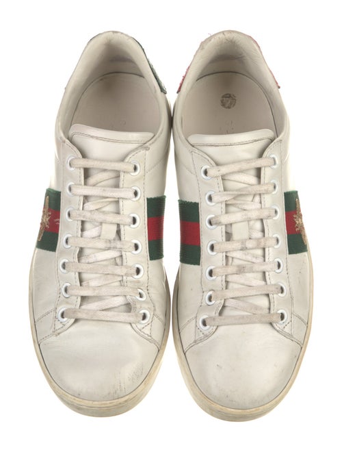 Gucci Web Accent Leather Sneakers