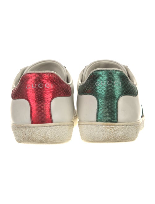 Gucci Web Accent Leather Sneakers