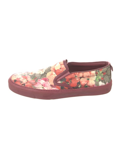 Gucci Blooms Print Leather Trim Embellishment Sneakers