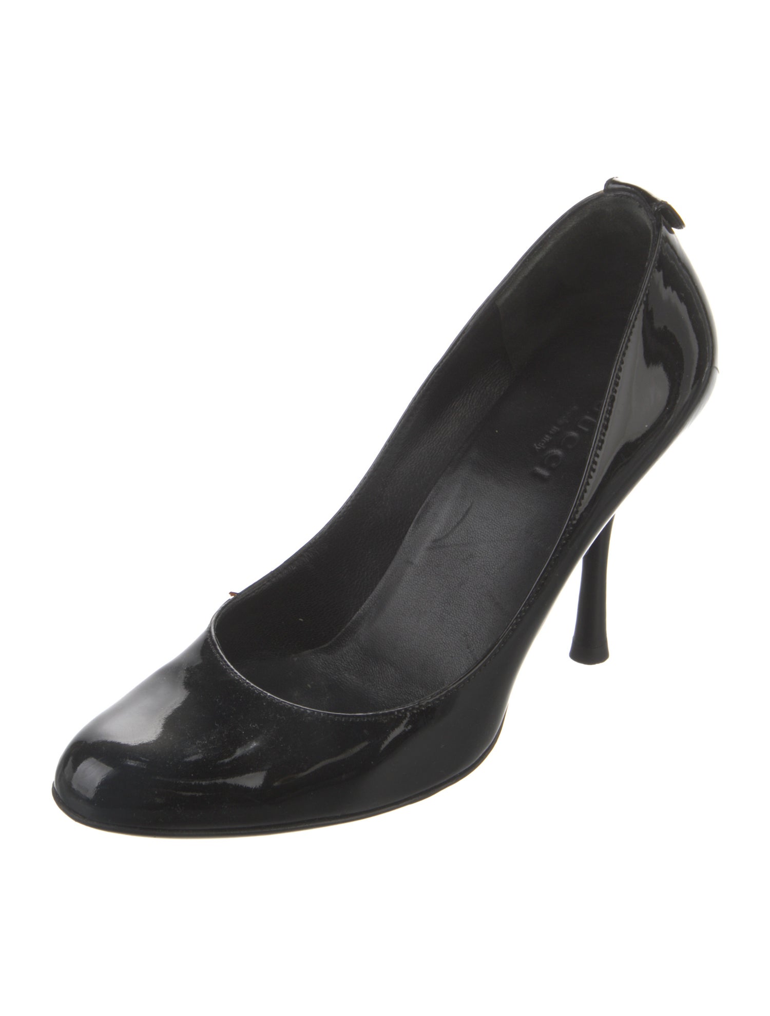 Gucci Interlocking G Logo Patent Leather Pumps