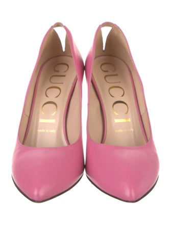 Gucci Double G Logo Leather Pumps