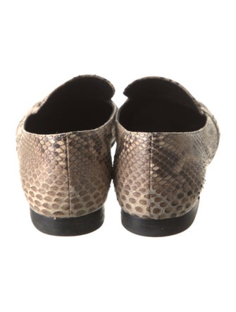 Gucci Horsebit Accent Python Loafers