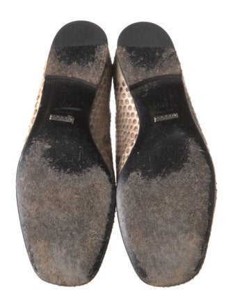 Gucci Horsebit Accent Python Loafers