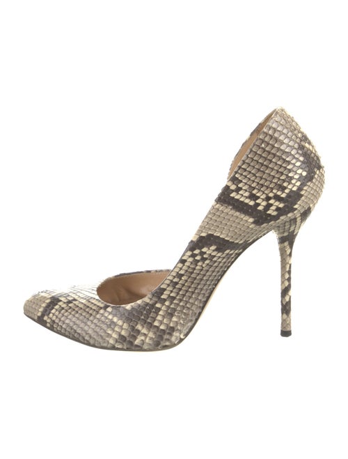 Gucci Snakeskin Animal Print D'Orsay Pumps