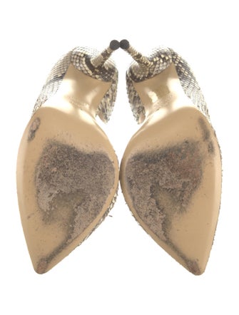 Gucci Snakeskin Animal Print D'Orsay Pumps