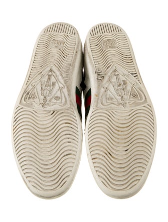 Gucci Web Accent Leather Sneakers