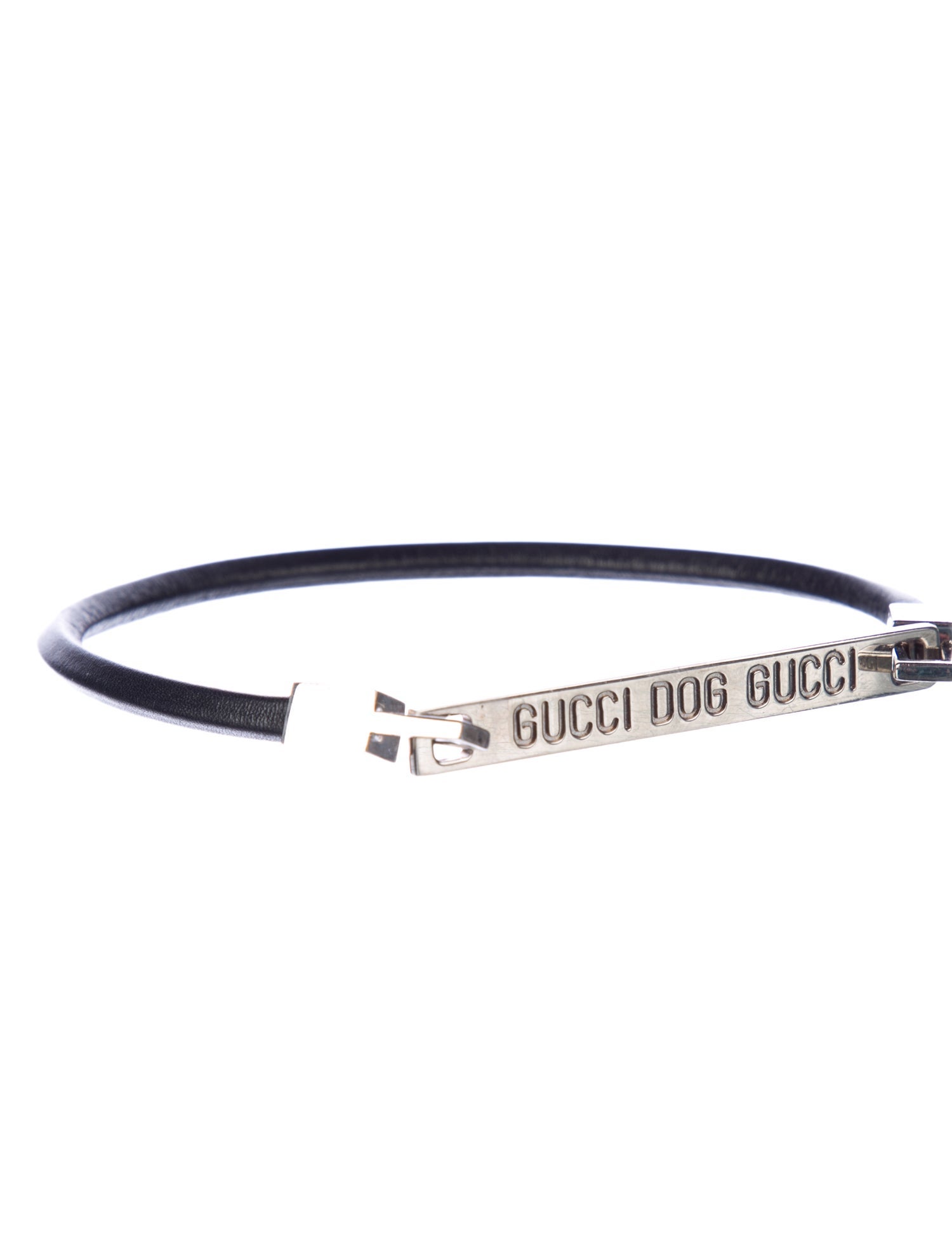 Gucci Vintage Leather Dog Choker