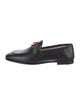 Gucci Web Accent Leather Loafers