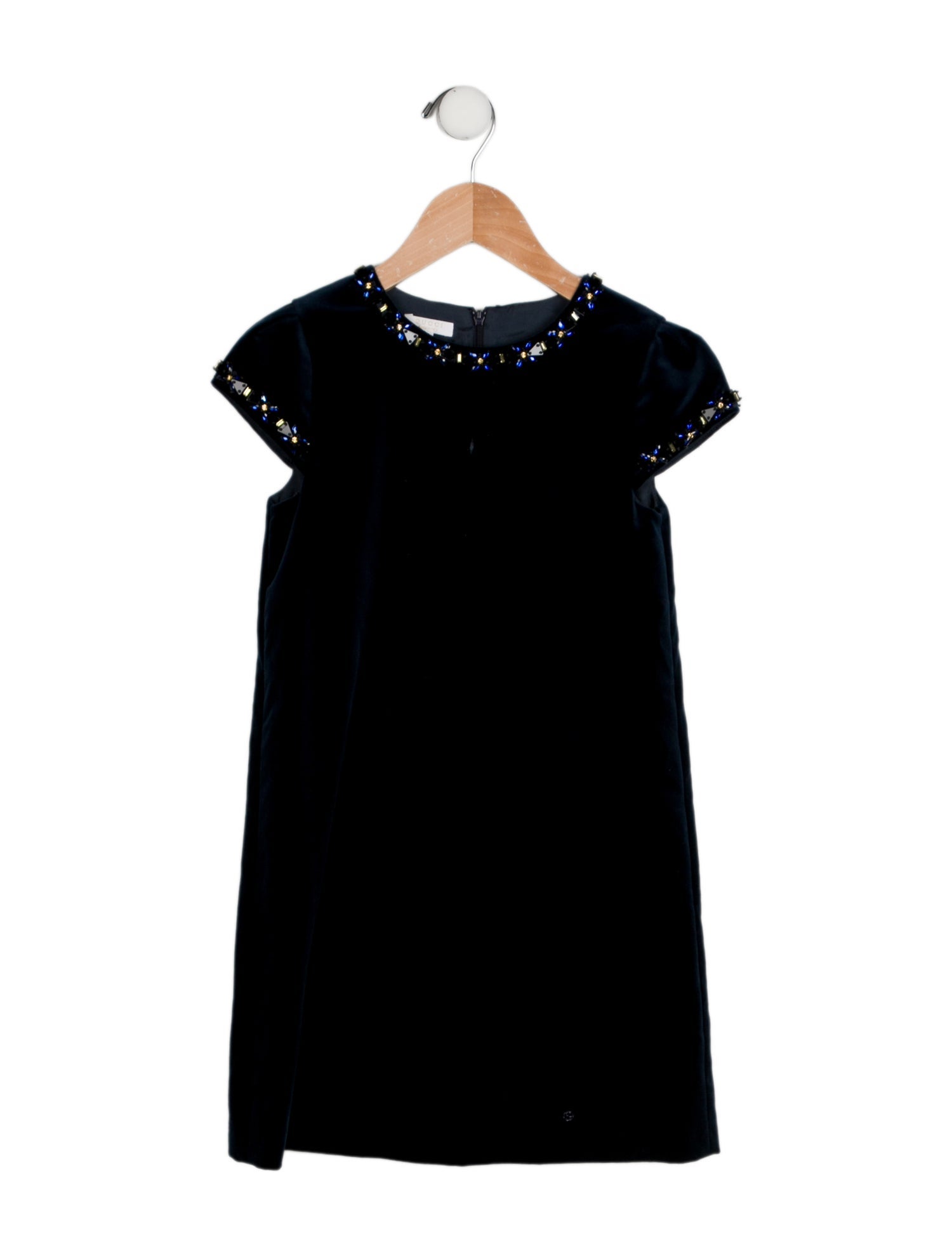 Gucci Girls' Solid Velvet Dress