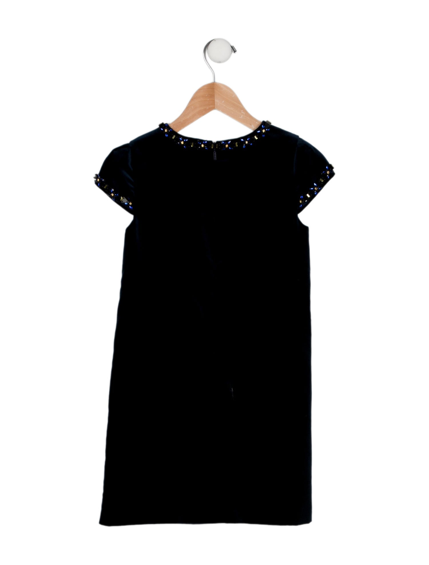 Gucci Girls' Solid Velvet Dress