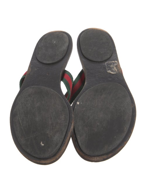 Gucci Web Accent Leather Slides