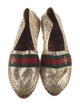 Gucci Web Accent Leather Espadrilles