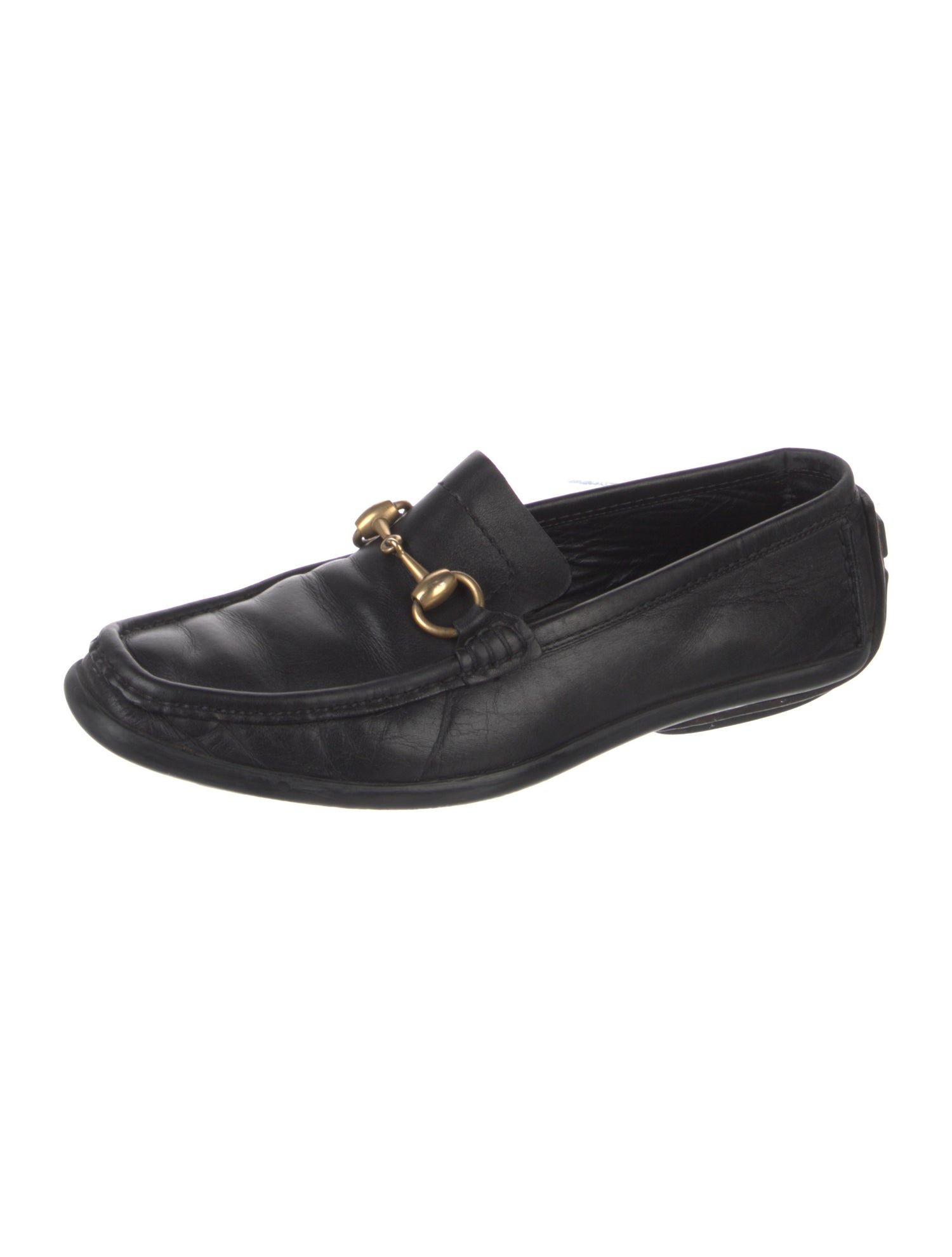 Gucci Horsebit Accent Leather Loafers