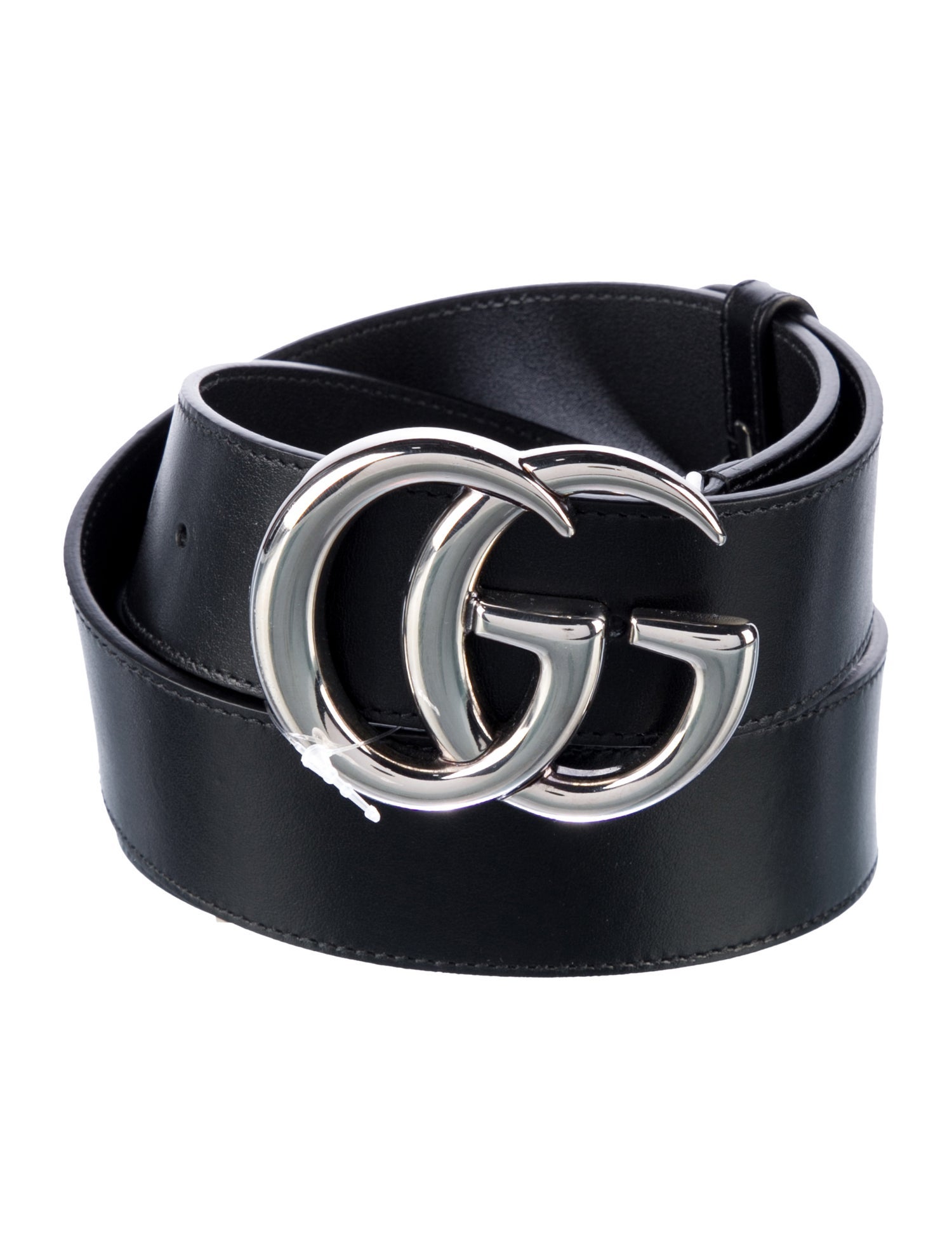 Gucci Double G Logo Leather Belt