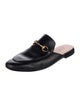 Gucci Horsebit Accent Leather Slippers