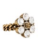 Gucci Crystal Double G Ring