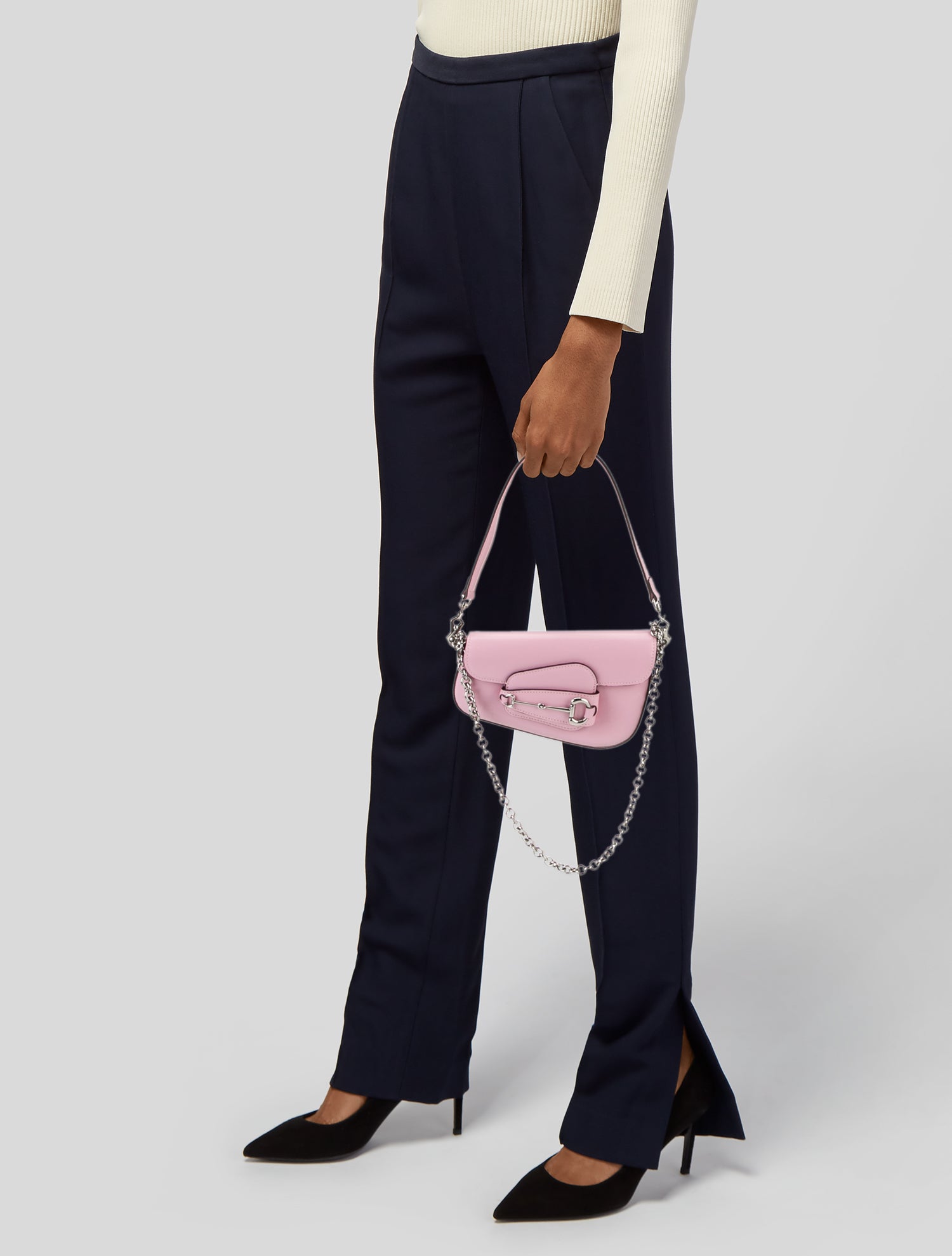 Gucci Leather 1955 Horsebit Asymmetric Mini
