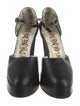 Gucci Leather Crystal Embellishments D'Orsay Pumps