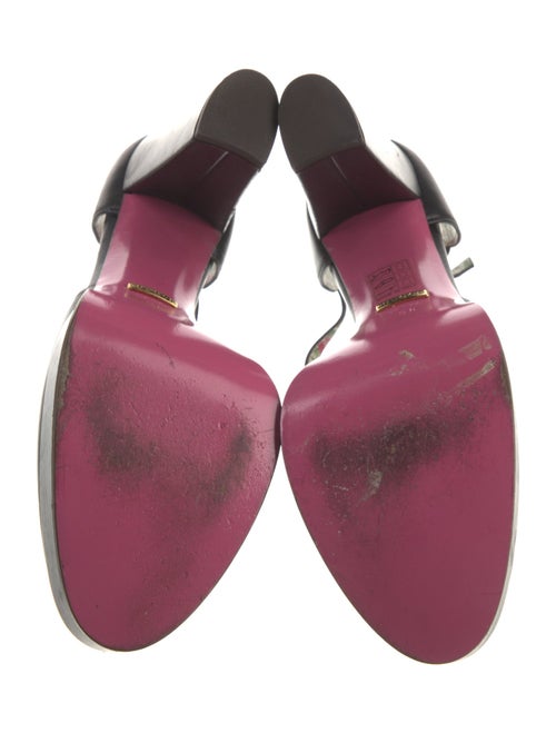Gucci Leather Crystal Embellishments D'Orsay Pumps
