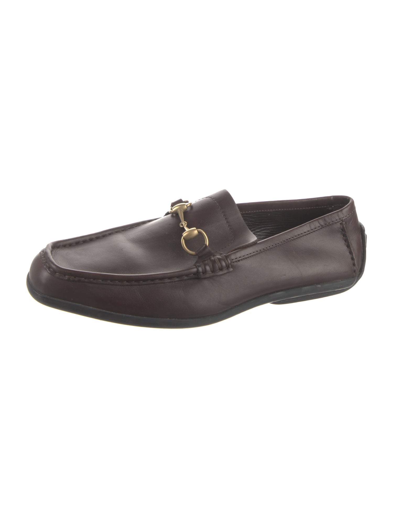 Gucci Horsebit Accent Leather Loafers