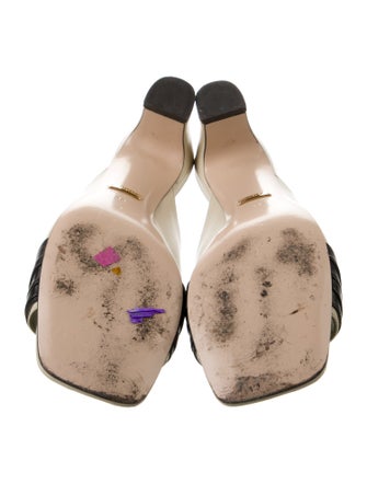 Gucci Leather Colorblock Pattern Slides
