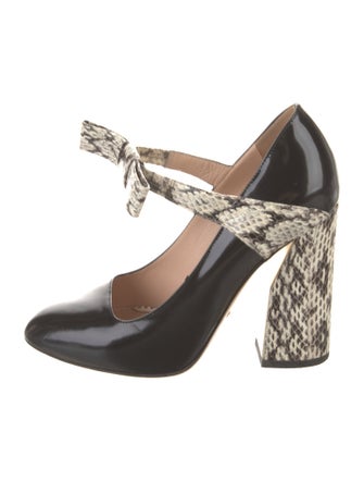 Gucci Leather Animal Print D'Orsay Pumps