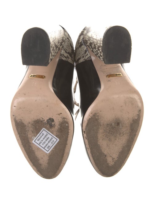 Gucci Leather Animal Print D'Orsay Pumps