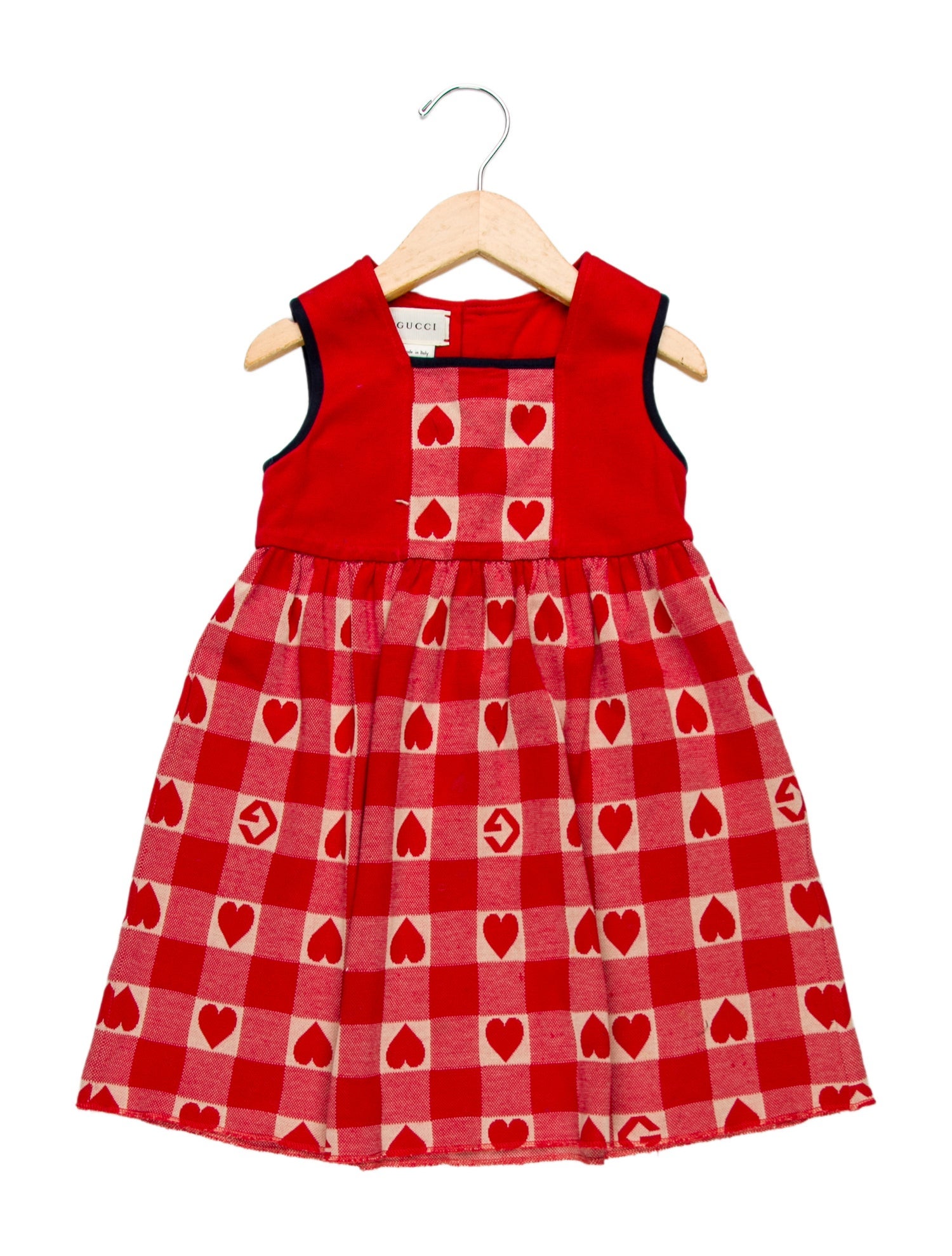 Gucci Girls' Gingham Heart Dress