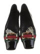 Gucci Web Accent Patent Leather Ballet Flats