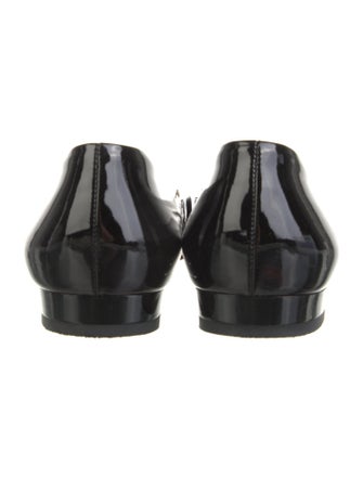 Gucci Web Accent Patent Leather Ballet Flats