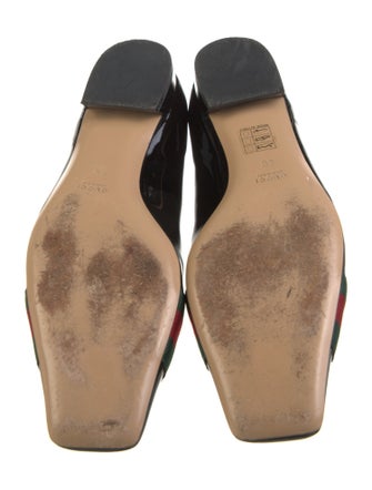 Gucci Web Accent Patent Leather Ballet Flats