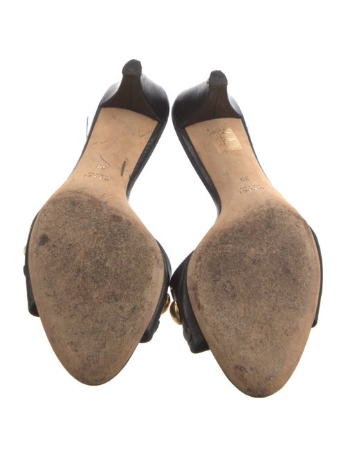 Gucci Babouska Accents Leather Slides