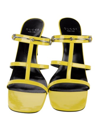 Gucci Horsebit Accent Patent Leather Slides w/ Tags