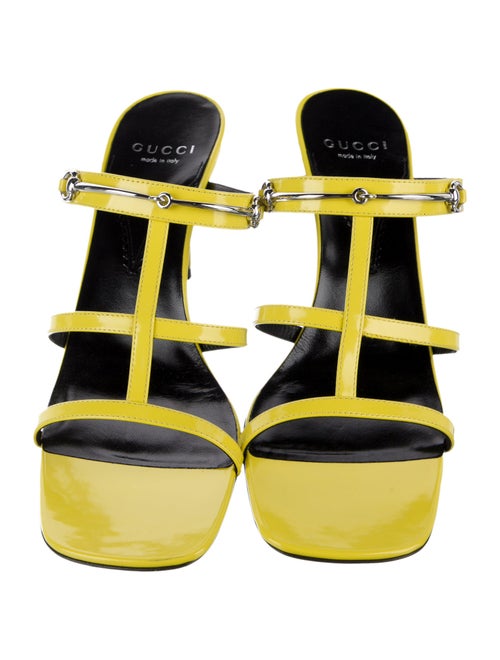 Gucci Horsebit Accent Patent Leather Slides w/ Tags