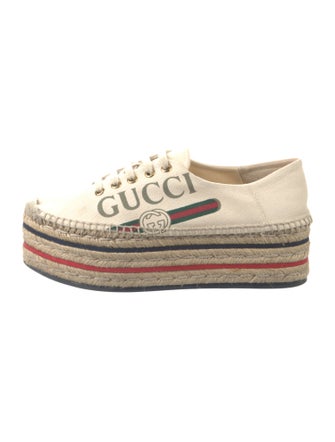 Gucci Interlocking G Logo Canvas Espadrilles