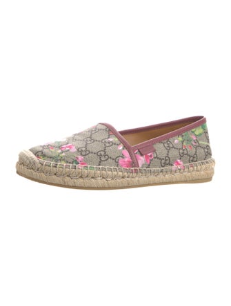 Gucci Blooms Print Whipstitch Trim Espadrilles