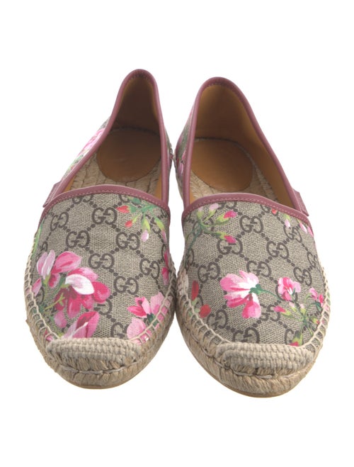 Gucci Blooms Print Whipstitch Trim Espadrilles