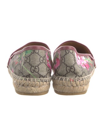 Gucci Blooms Print Whipstitch Trim Espadrilles
