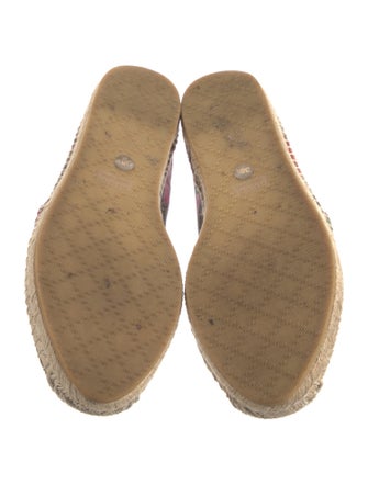 Gucci Blooms Print Whipstitch Trim Espadrilles