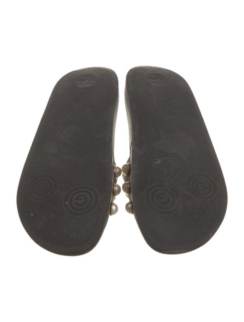 Gucci Faux Pearl Accents Rubber Slides