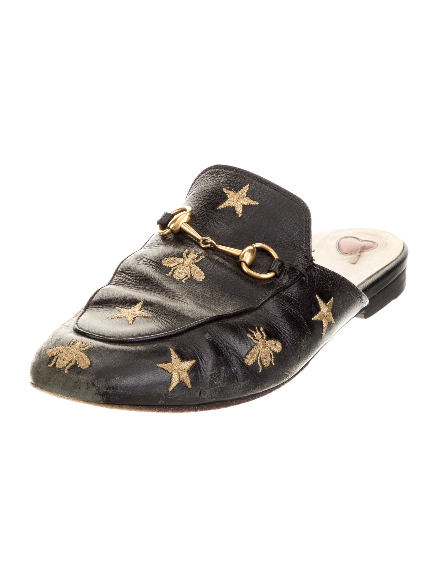 Gucci Horsebit Accent Leather Mules