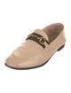 Gucci Web Accent Leather Loafers